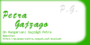 petra gajzago business card